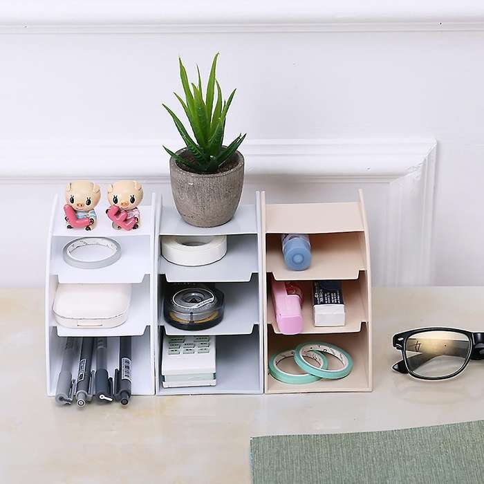 Home Remote Control Holder Storage Box Stationery Storage Rack C