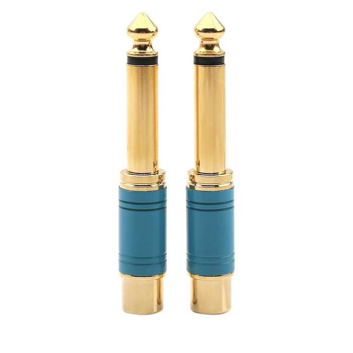 6.35mm Male Mono Ts to Rca Female Audio Conversion Plug (red 2 Pack)