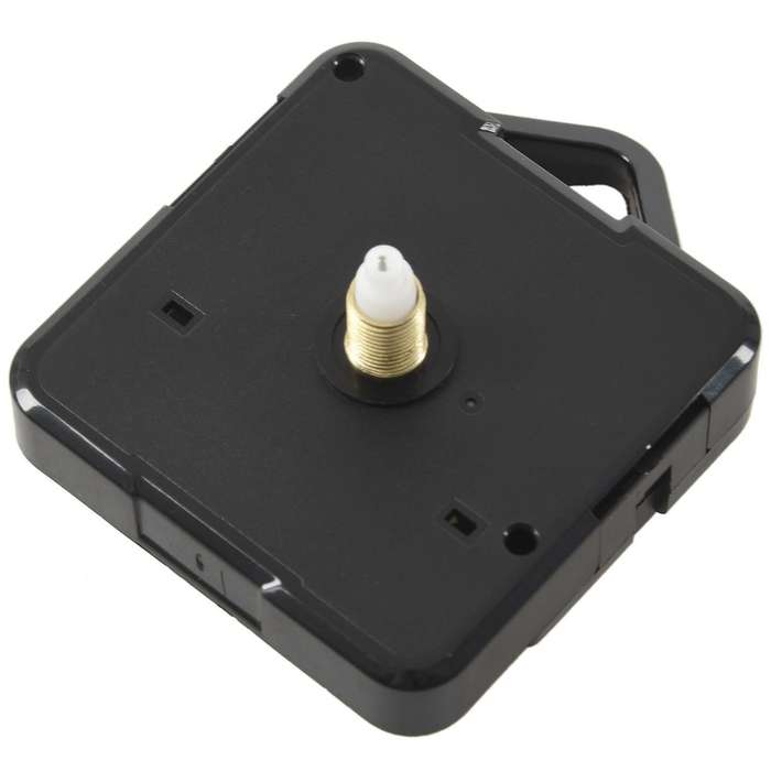 Quartz Clock Movement Mechanism Diy Repair Parts Black + Hands