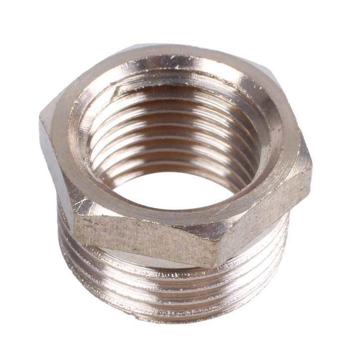 3/8" Pt Male to 1/4" Pt Female Hex Thread Bushing Piping Connector