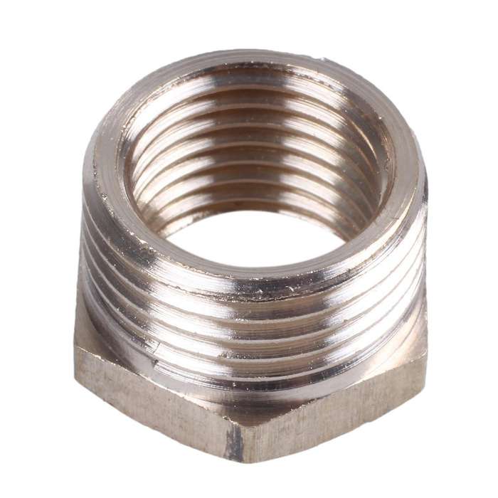 3/8" Pt Male to 1/4" Pt Female Hex Thread Bushing Piping Connector