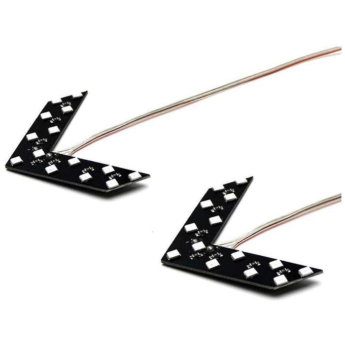 2pcs 14 Smd Car Led Rear View Mirror Indicator Turn Signal, Red Light