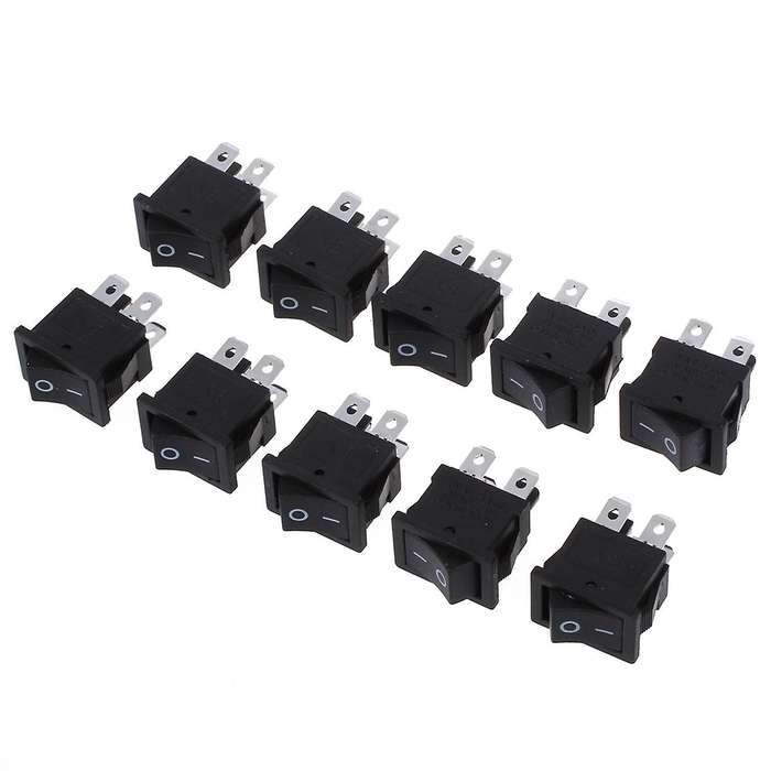3pcs Red 4 Pin Dpst On-off Boat Rocker Switch 6a/250v 10a/125v Ac