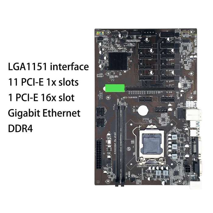 B250 Btc Mining Machine Motherboard 12 Pcie 16x Graphics Card Slot