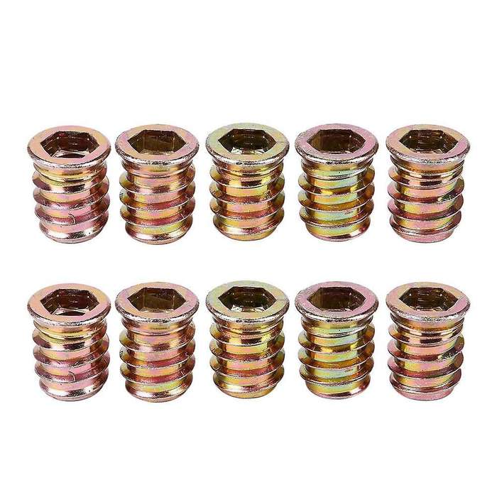 Lot De 5 Insert Filete M10 X 20 Mm Pour Bois