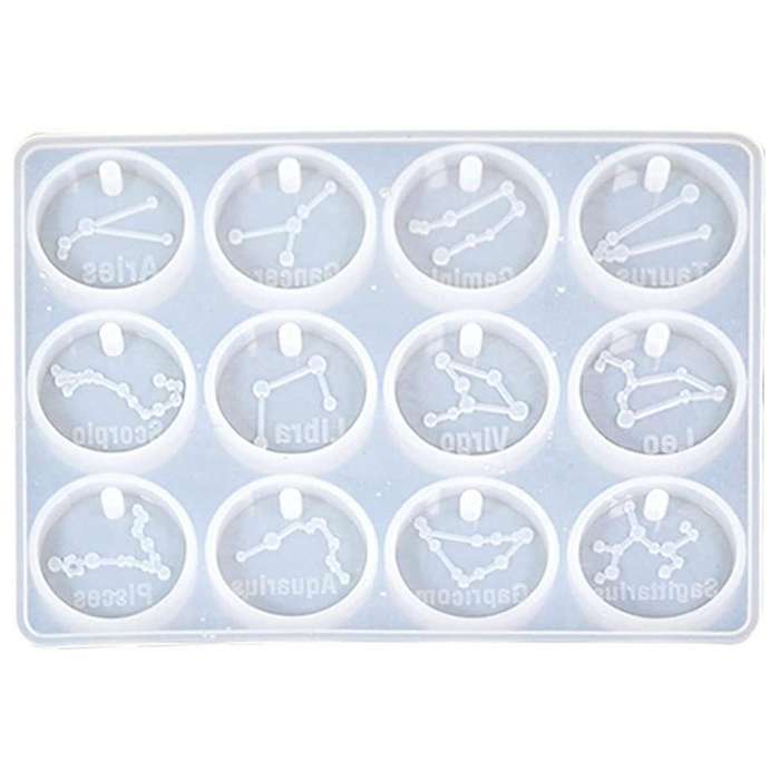 12 Constellation Mold Diy Crystal Drop Glue Silicone Mold Drop Glue