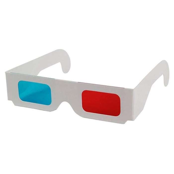 Gafas 3d,10 Pares Lentes Estreo Papel Rojo Y Azul Para Pelculas Set
