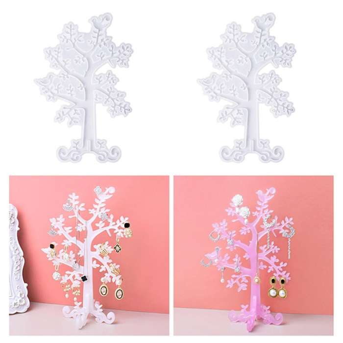 Jewelry Tree Organizer Resin Molds for Resin Casting Ring Holder