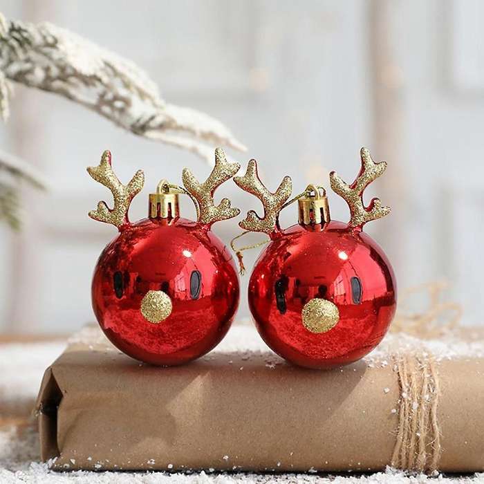 2pcs Pendant Balls Home Party Props for Christmas Tree Decorations D