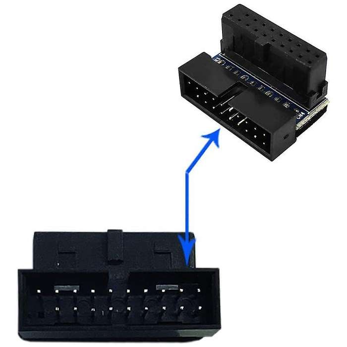 2 Pcs 90 Degree Right Angle Power Board for Motherboard (up Angled)