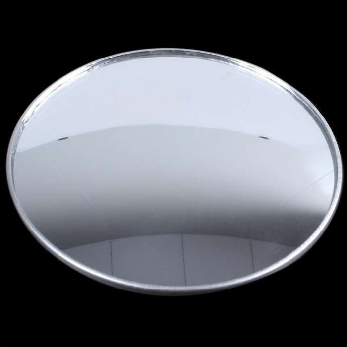 Silver Tone 3" Round Convex Rear View Blind Spot Mirror for Car Auto