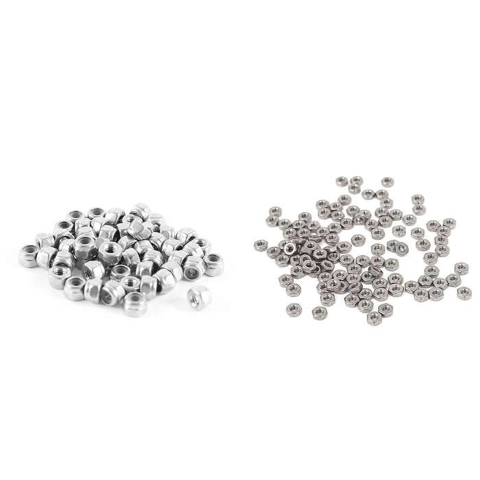 50 Pcs 304hc Stainless Steel Hardware Hex Locknut M2 A2-70