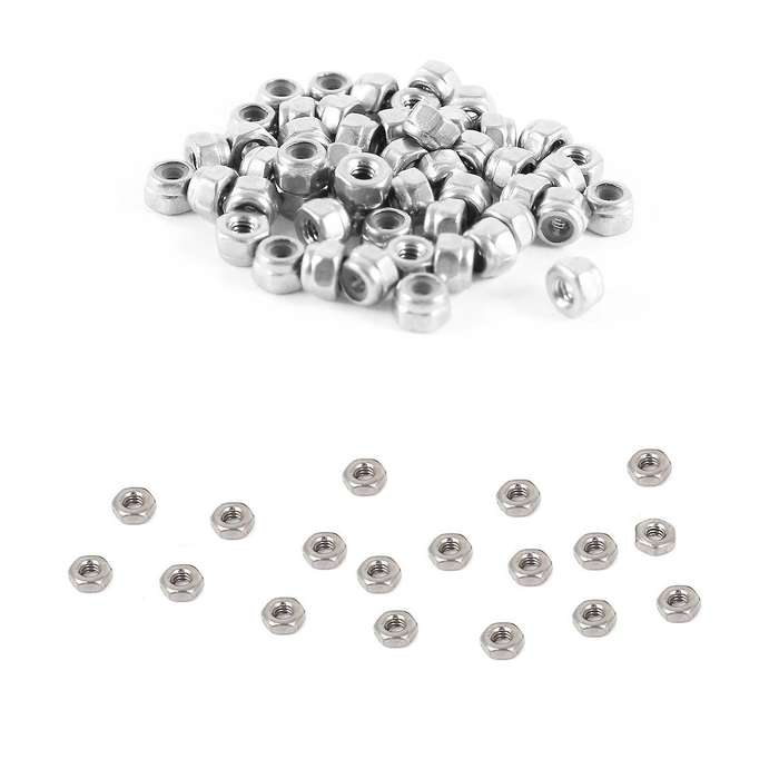 50 Pcs 304hc Stainless Steel Hardware Hex Locknut M2 A2-70