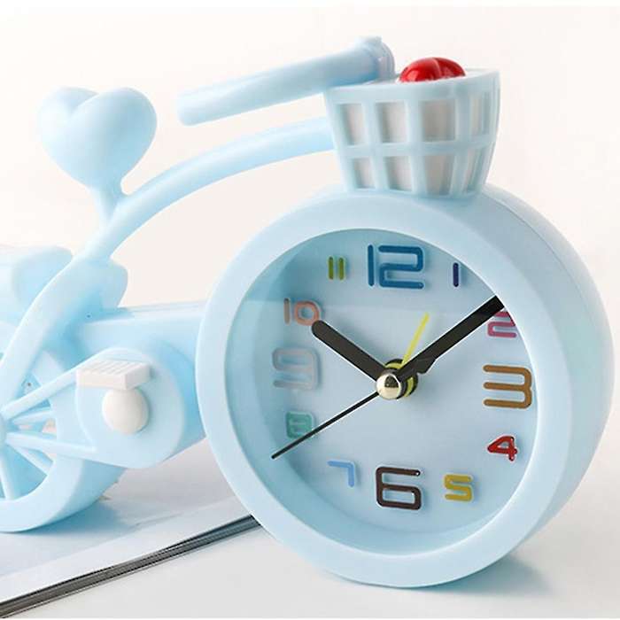 Cartoon Bike Shape Alarm Clock for Boys Girls Bedroom Table Clocks