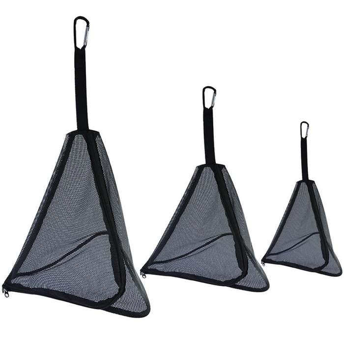 Outdoor Storage Net Triple-cornered Foldable Grid Drain with Hook S