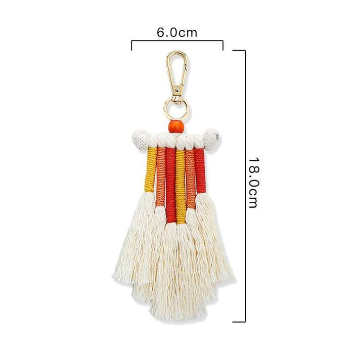Boho Rainbow Keychain, with Tassel for Car Key Bag Purse Charm Gift,b