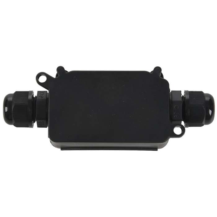 Ip66 2 Cable Black Plastic Connector Gland Electrical Junction Box