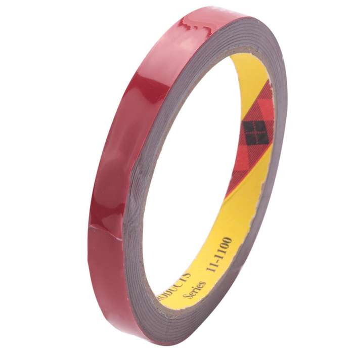 3m Strong Permanent Double Sided Foam Tape Roll, Red 12mm*3m