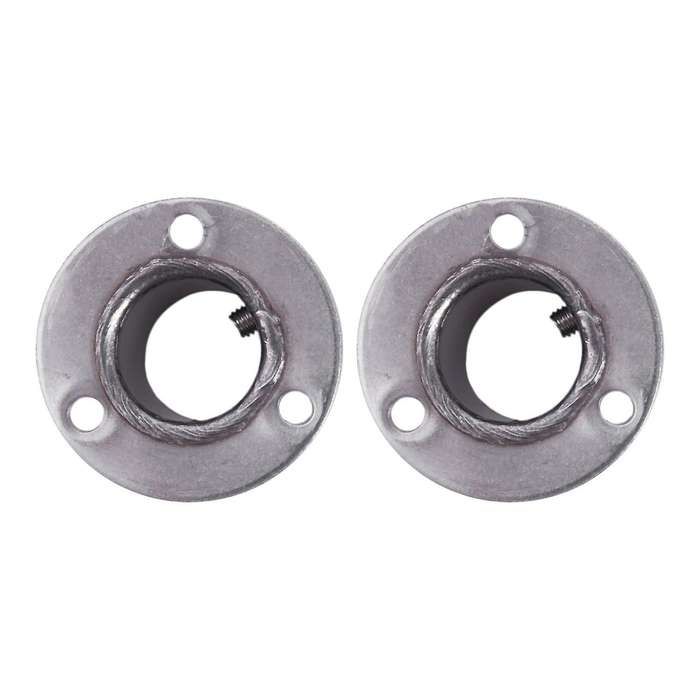 Wardrobe 19mm Tube Stainless Steel Rail Rod End Support Bracket 2pcs
