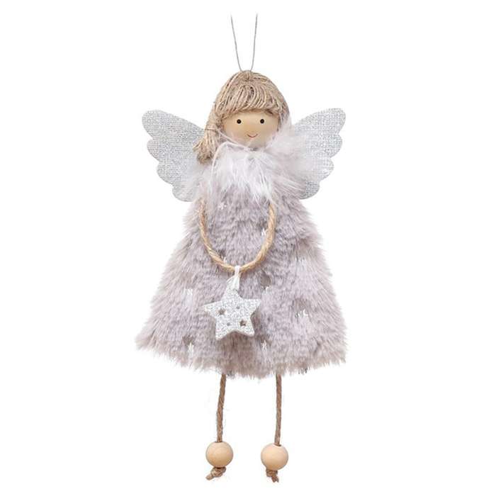New Year's Decorations Creative Santa Snowman Mini Figurine (grey)