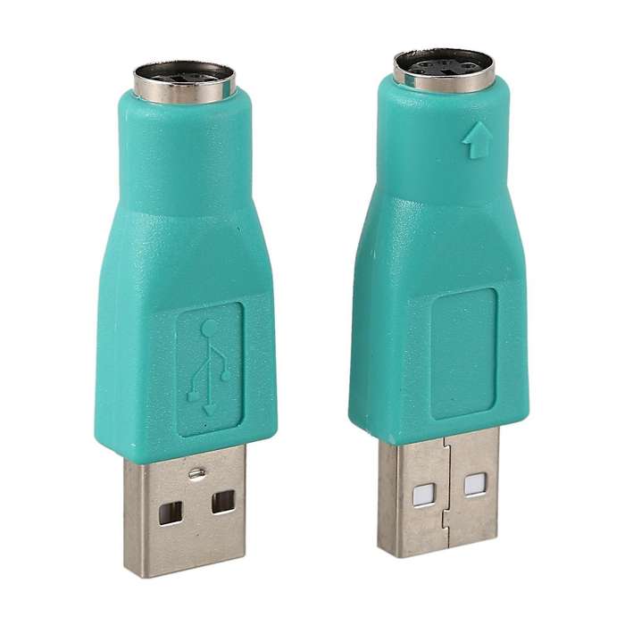 2 Pcs Usb 2.0 Male to Ps/2 Female Mouse Keyboard Adapter Connector