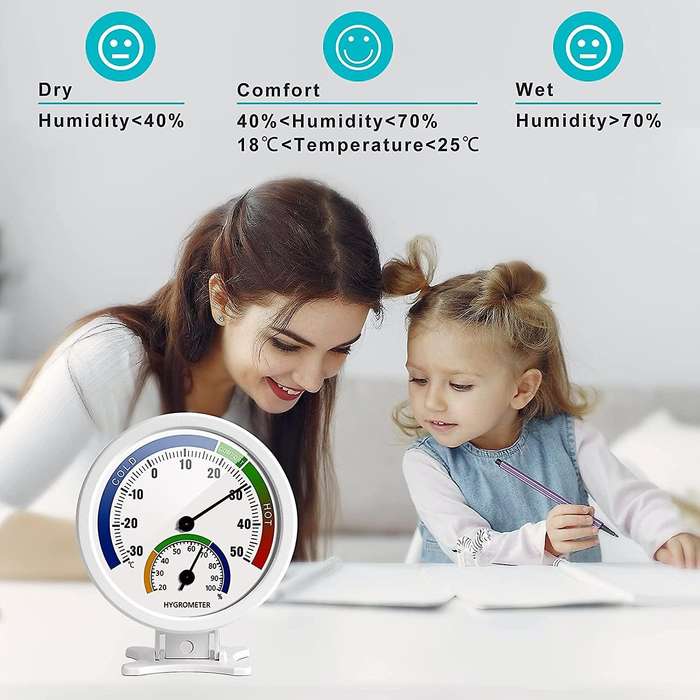 Hygrometer Thermometer Indoor Outdoor Moisture Thermometer 3inch