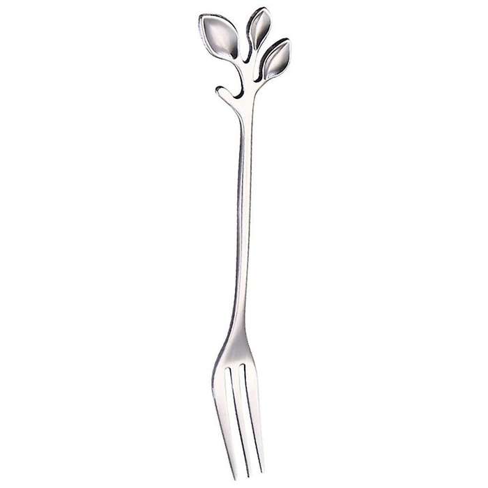 Leaf-shaped Handle Dessert Fork Fruit Salad Meat Kitchen Accessories