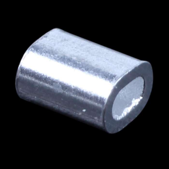 100 Pcs 1mm Steel Wire Rope Aluminum Ferrules Sleeves Silver Tone