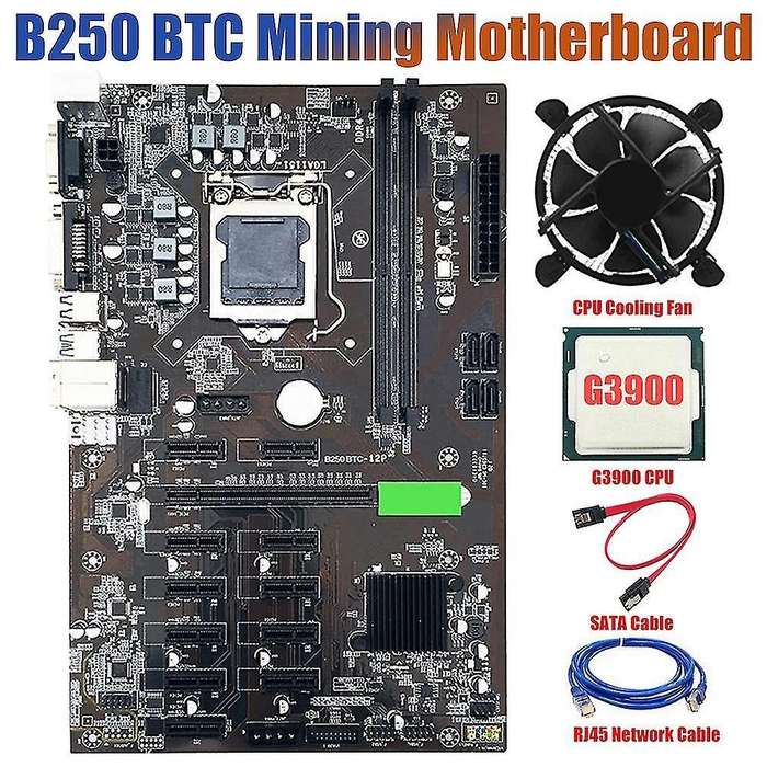 B250 Mining Motherboard Lga 1151 Ddr4 Pcie X1 Pci-e X16 12 Gpu