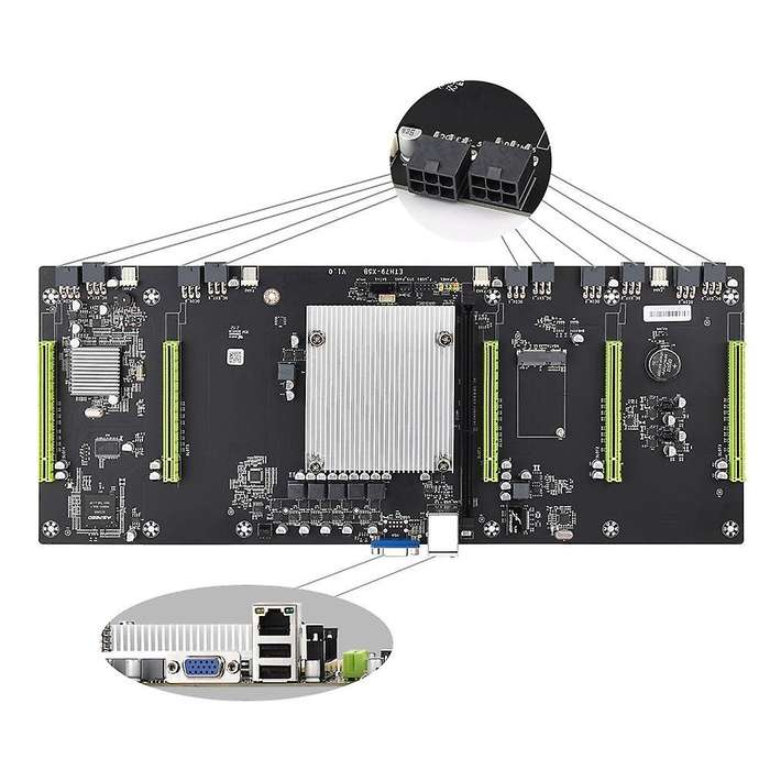 Eth79-x5b Btc Mining Motherboard with E5 2620 Cpu+sata Cable for 3060