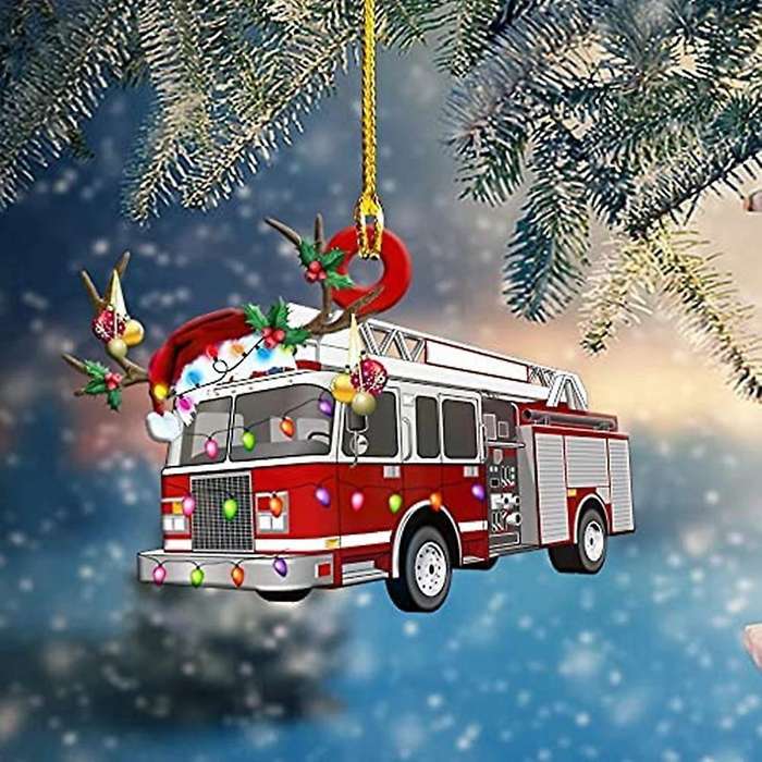 Christmas Tree Hanging Decoration Gift Wooden Christmas Decorations E