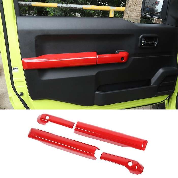 Car Door Inner Armrest Decoration Cover Panel Trim for Suzuki Red