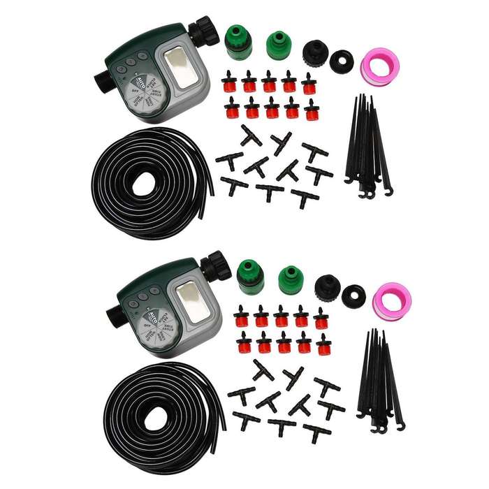 2x Drip Irrigation System Garden Irrigation Spray Self Watering Kits