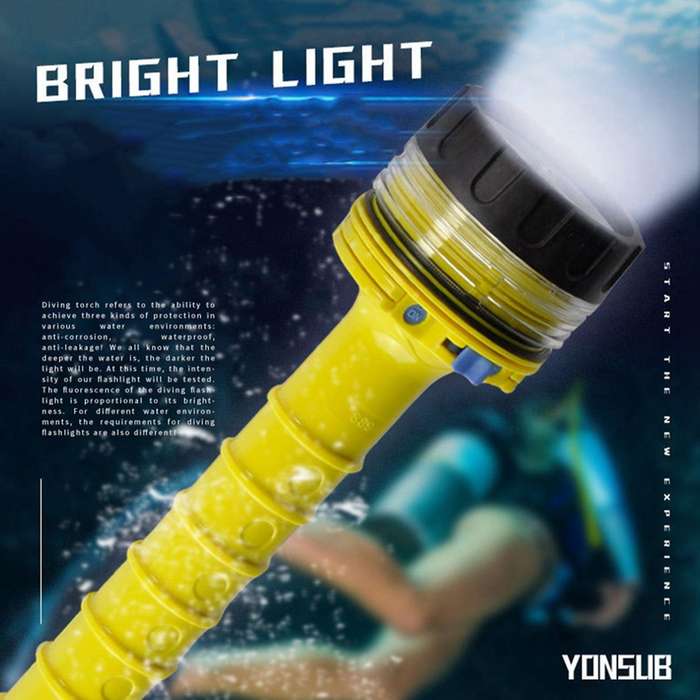 Scuba Diving Flashlight Underwater Led Diver Light Spearfishing