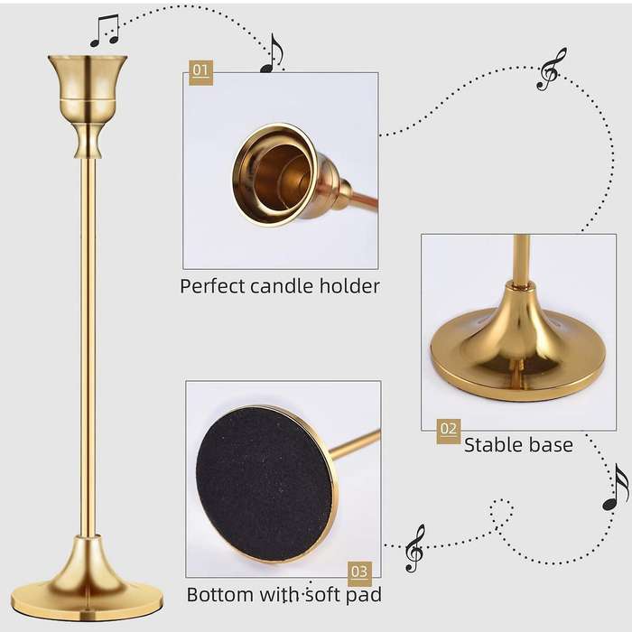 Candlestick Holders Taper Candle Holder Vintage Modern Decor B