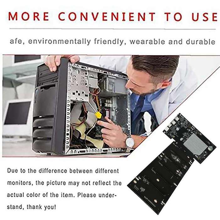 Eth-hsw2 Btc Mining Motherboard Set with 6pin to 8pin Power Cord