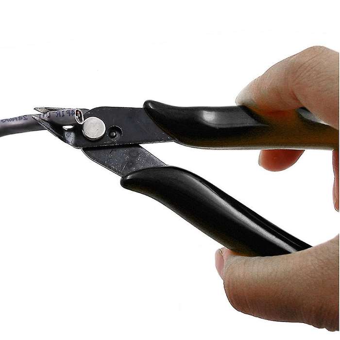 Diagonal Pliers 3.5 Inch Mini Wire Cutter Small Soft Cutting(black)