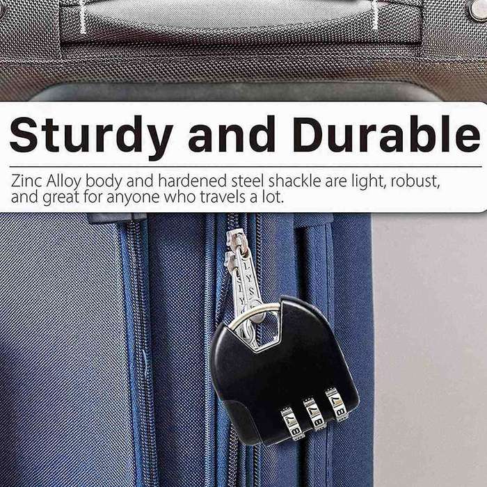 5 Pcs Mini 3 Digit Security Padlock for Backpack Drawer Hasp Locker