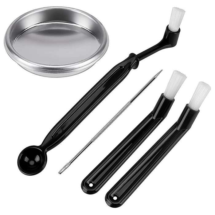 5pcs Coffee Machine Brush with Spoon Coffee Grinder Brush