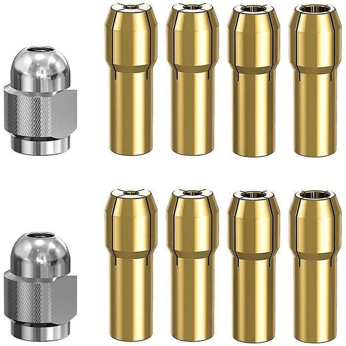 10pcs Brass Collet for Dremel,replacement 4485 Quick Change Rotary