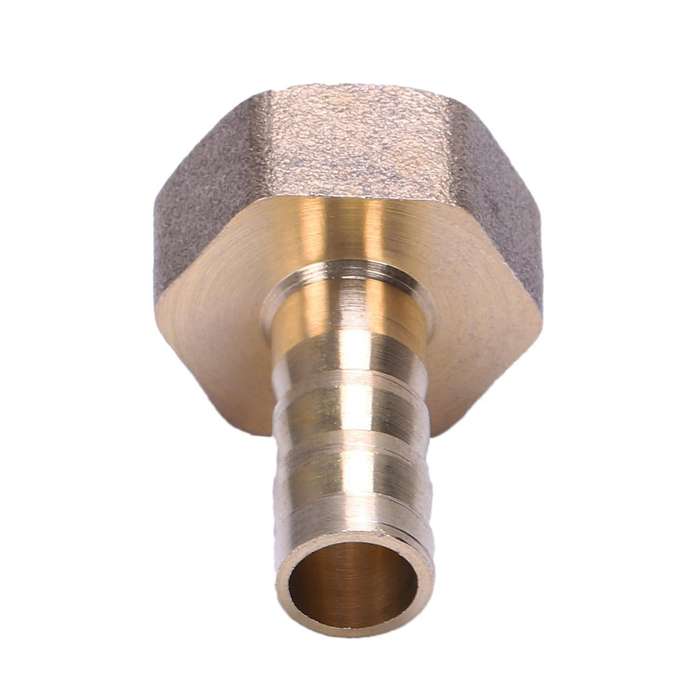 Gold 10mm Hose Barb 1/2" Npt Female Thread Straight Connector