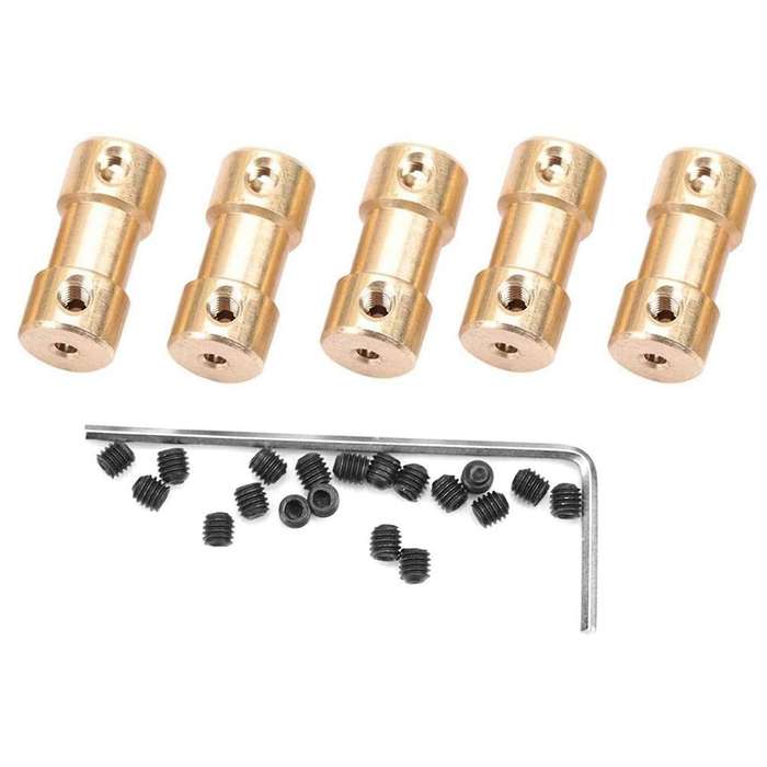 5 Pcs Motor Coupling Connector Sleeve Transfer Joint Adapter