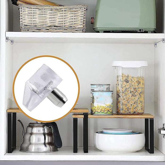 20pcs Support Pegs 5mm Plastic Cabinet Clips Holder, for Furniture