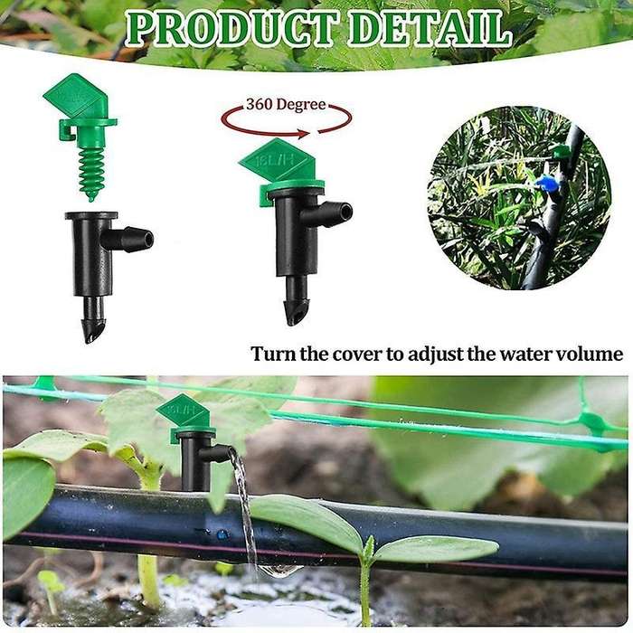 60 Pieces Drip Emitter Garden Flag Irrigation Dripper In 3 Sizes