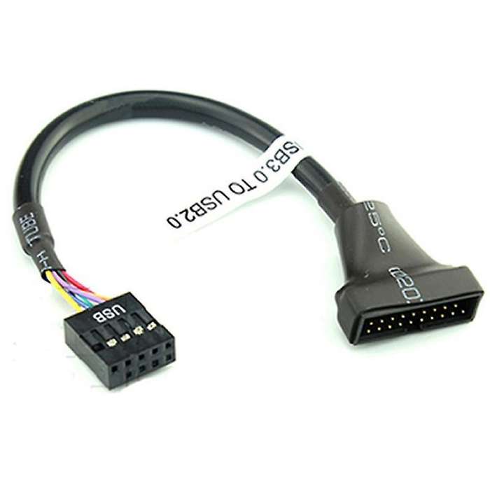 2 Pcs Motherboard Adapter Cable,19 Pin Usb3.0 to 9 Pin Usb2.0 Female