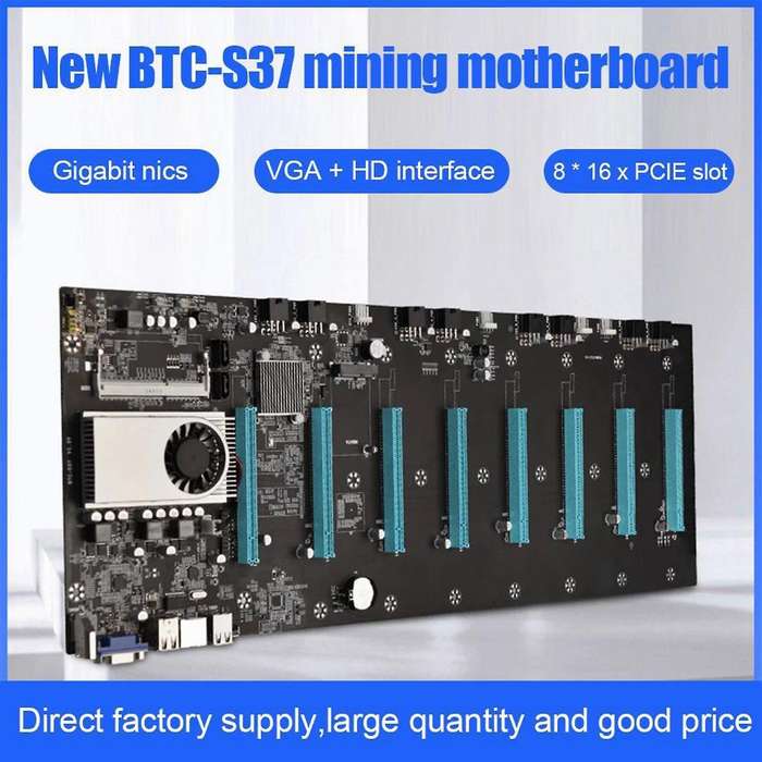 S37 Btc Mining Motherboard with Cpu+128g Ssd+8gb for Btc Miner