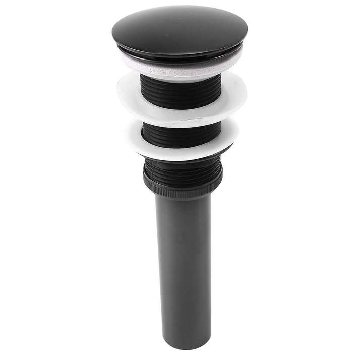 Metal Sink Siphon Drains Black P-trap Pipe Waste without Overflow