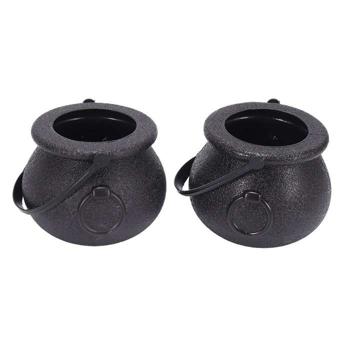 10pcs Black Candy Holder Pot Halloween Candy Bucket for Halloween
