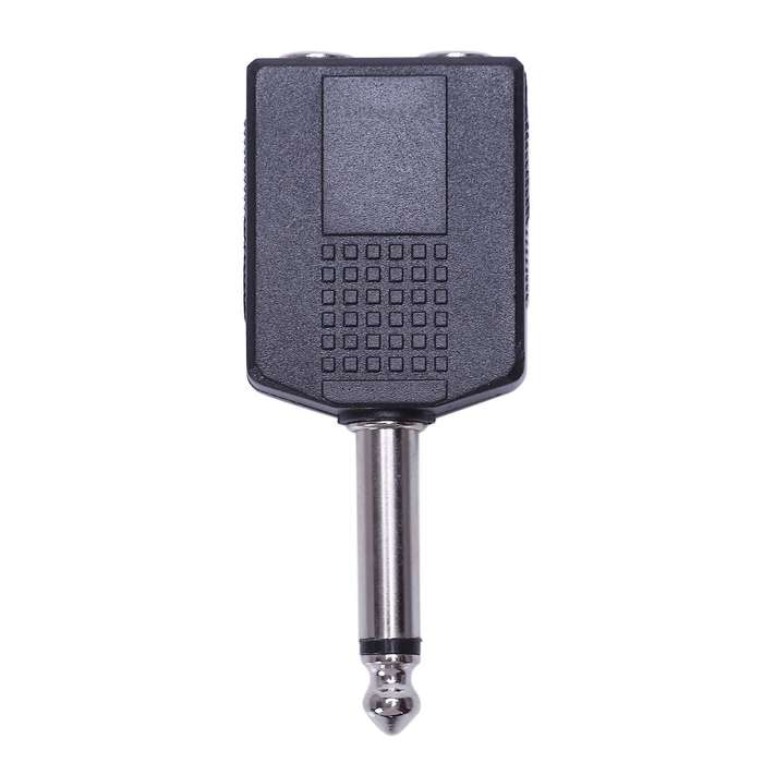 Black 6.35 1/4" Male to Dual Female Mono Y Cord Pa Audio Cable Adapter