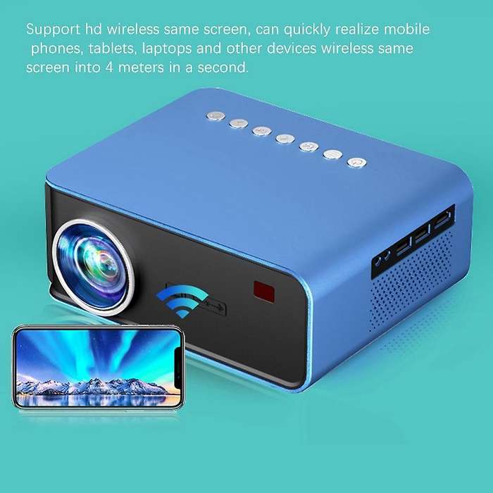 T4 Mini Projector for Home Supports 1080p Tv Full Hd Portable-eu Plug